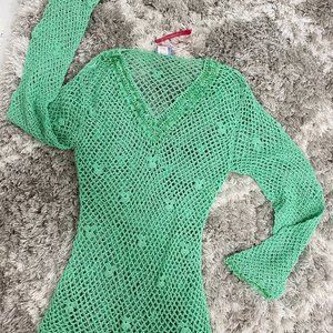 NWT Anna Kosturova Crochet Knit Top